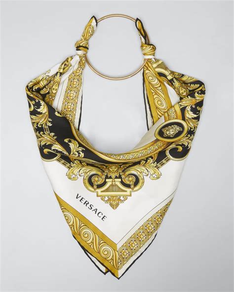 versace silk scarf.